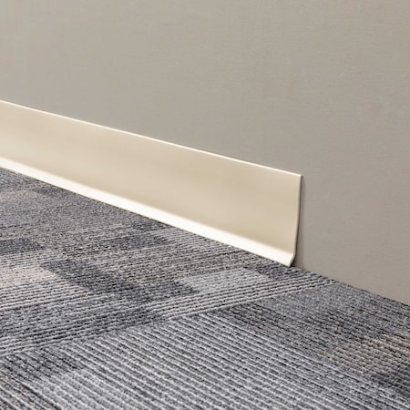 Mohawk Vinyl Cove Wall Base, Vinyl, Cream, 1440 in L, 4 in W CVW03-731